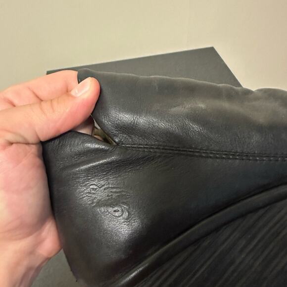 Fly London Yip Leather Wedge Boot Black Leather Size 39 8-8.5 Comfort Shoes - Picture 11 of 14